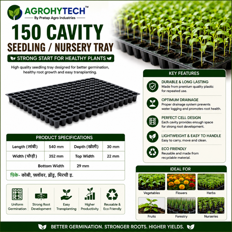 150 Cavity Seedling Nursery Tray - Pack of 100 trays
